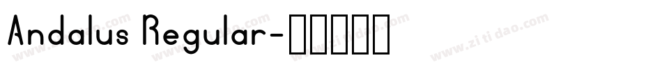 Andalus Regular字体转换